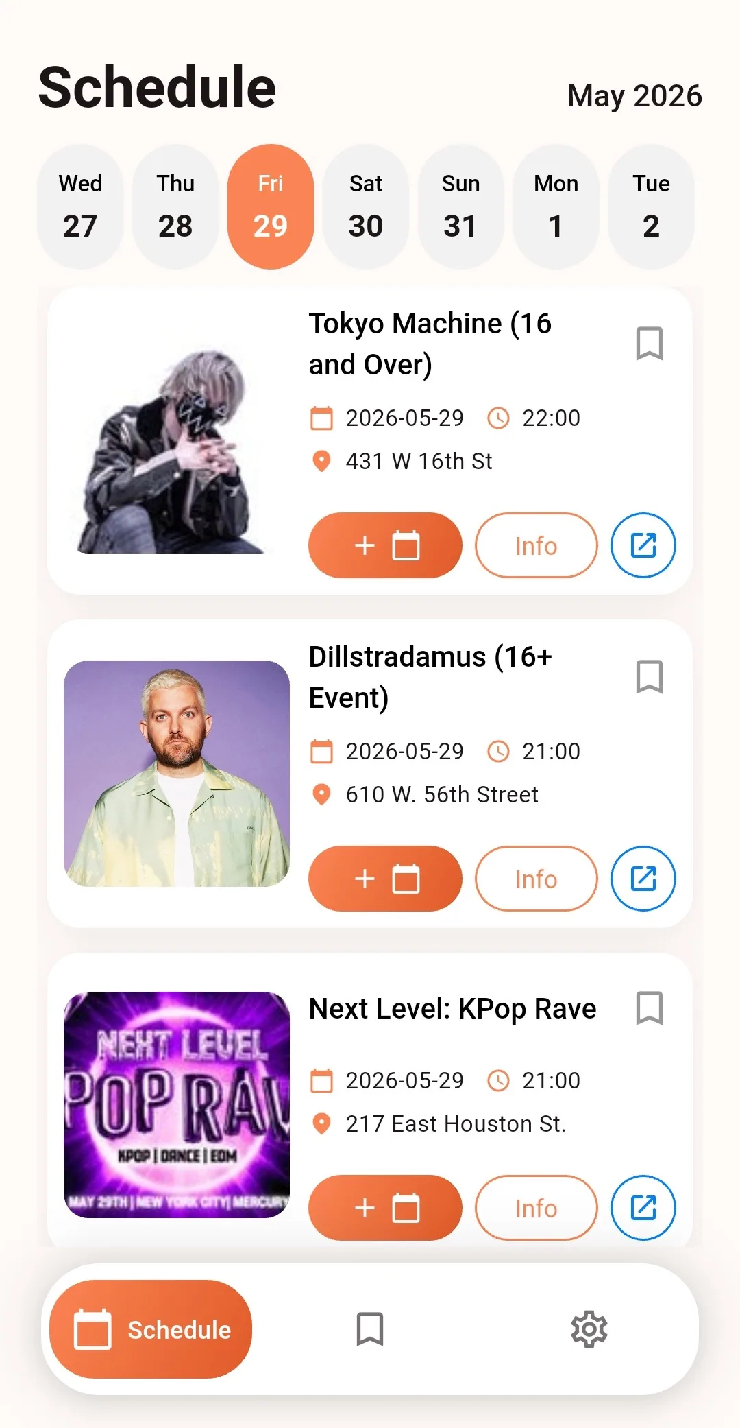 Афиша событий Festra
